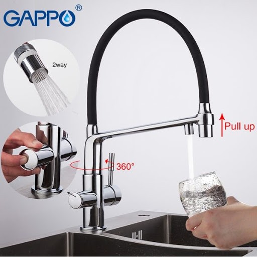 Смеситель GAPPO для кухни с выходом для фильтра G 4398-7 Хром