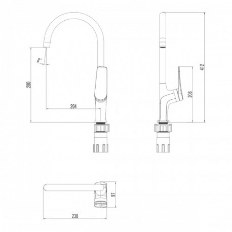 Смеситель Lemark Bronx LM 3705 BLR для кухни