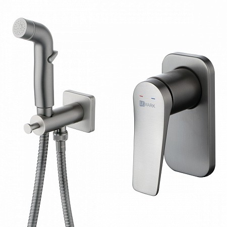Смеситель Lemark Bronx с гигиеническим душем, встраиваемый LM 3719 GM