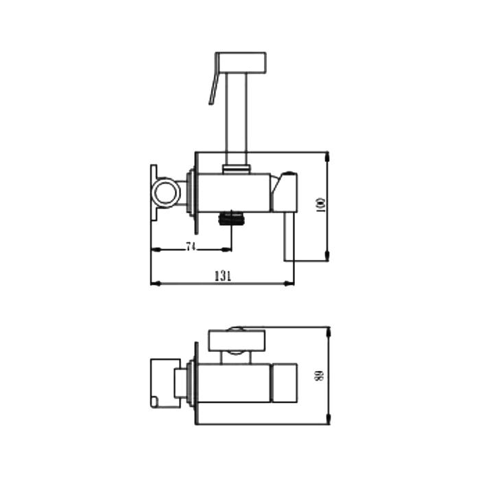 СМЕСИТЕЛЬ С ГИГИЕНИЧЕСКИМ ДУШЕМ HAIBA HB12-7 HB 5512-7