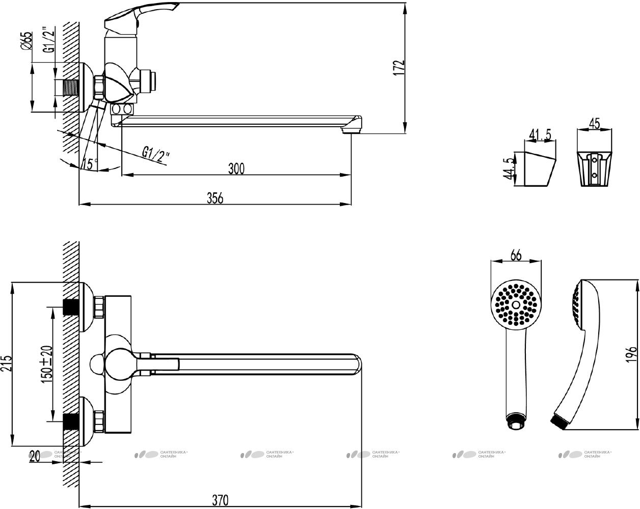 Смеситель универсальный plus STRIKE LEMARK LM1157C