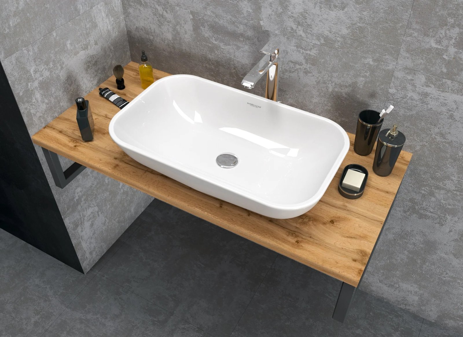 Столешница GRUNGE LOFT 80 Дуб Вотан 1 Марка