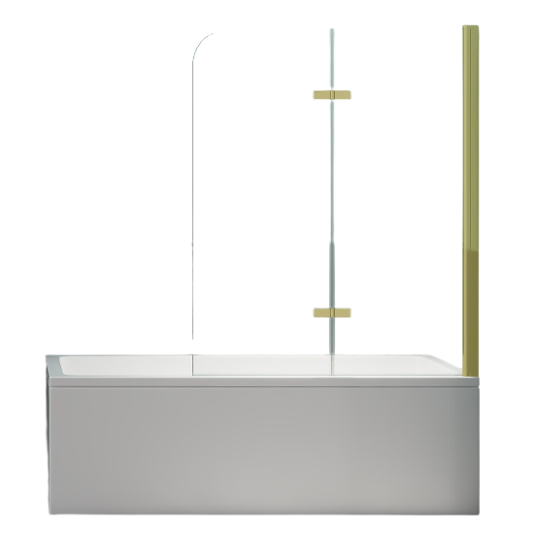 Шторка для ванны Minotti Classic двойная 1200 1400 gold