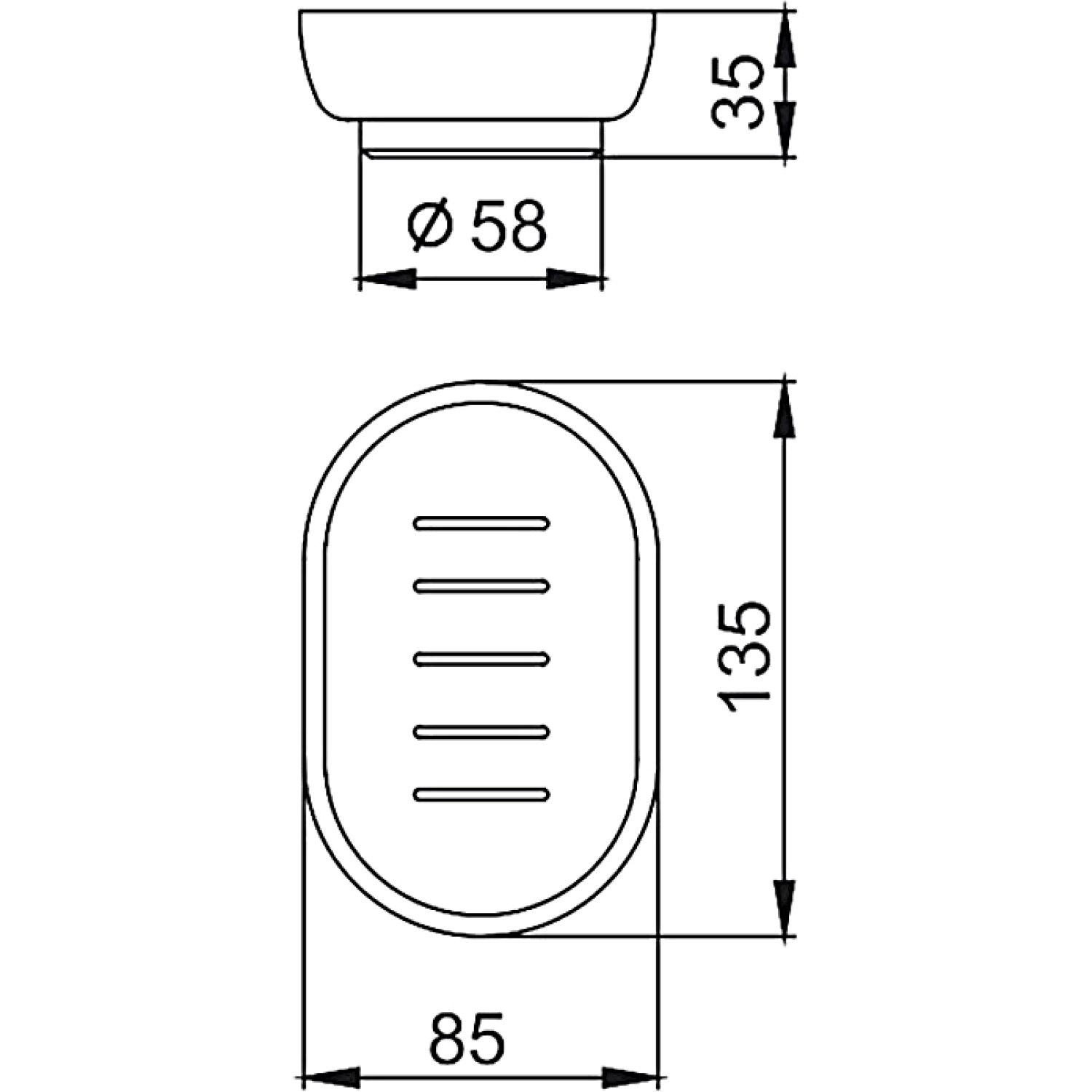 Тарелка для мыла, матовая Frap F751
