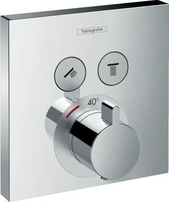 Термостат для душа, встраиваемый, для 2 потребителей, хром Hansgrohe ShowerSelect 15763000
