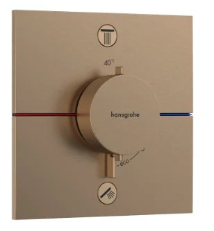 Термостат для душа, встраиваемый, на 2 потребителя, бронза Hansgrohe ShowerSelect Comfort E 15572140