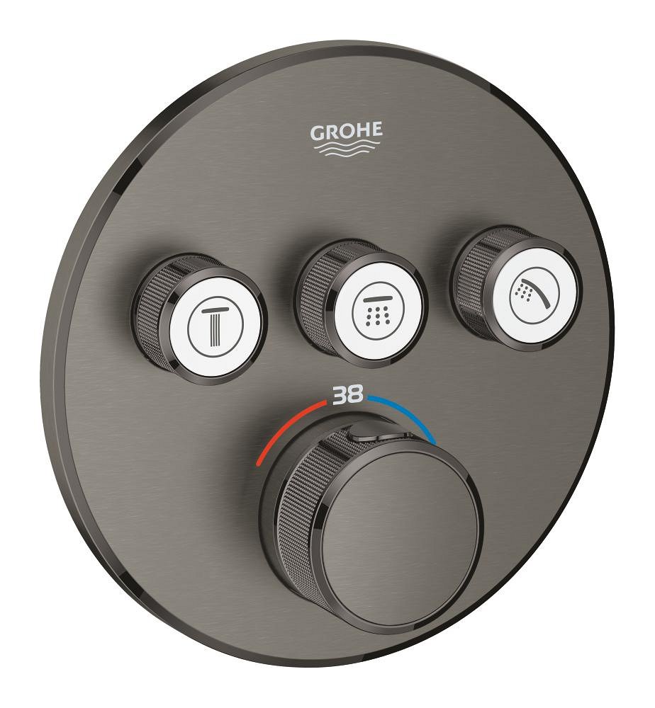 Термостат, встраиваемый, на 3 выхода, темный графит матовый Grohe Grohtherm SmartControl 29121AL0
