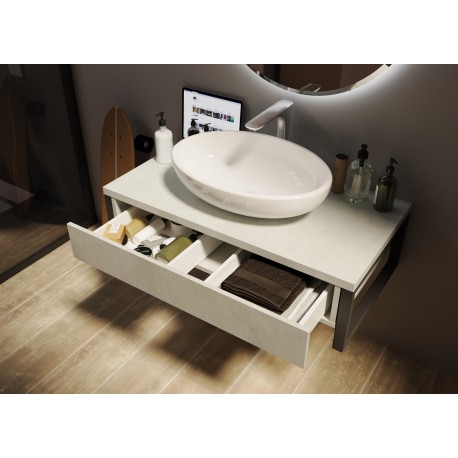 Тумба GRUNGE LOFT 80П 1в.я. Бетон светлый