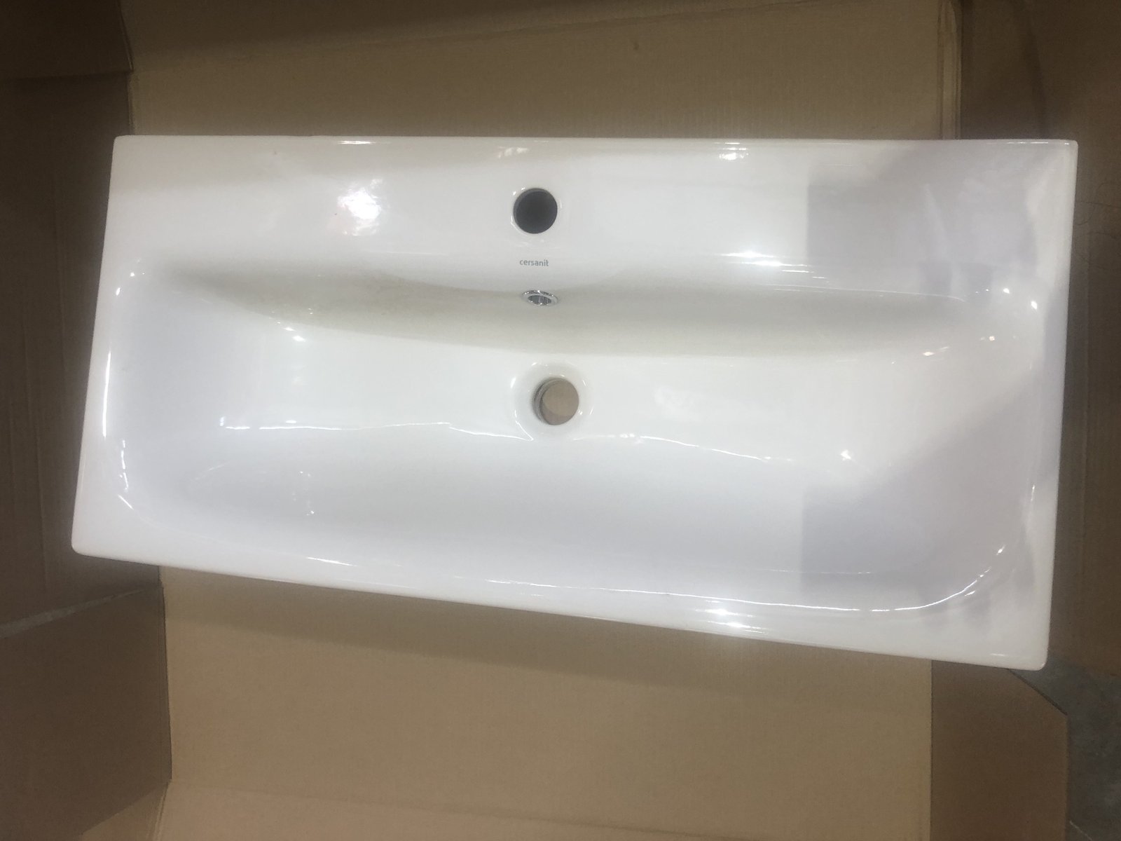 Умывальник мебельный MODUO 80 SLIM 1 отв.CERSANIT Домино