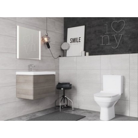 Унитаз напольный (безободковый) CERSANIT KO-CIT011-3-5-COn-S-DL CITY CLEAN ON (Польша)