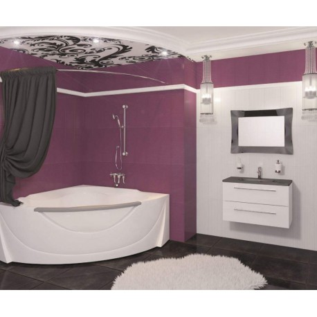 Ванна акриловая 1 Марка GRAND LUXE 155*155 в комплекте с каркасом и лицевым экраном