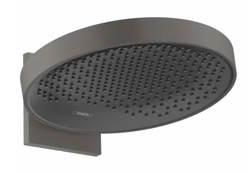 Верхний душ 360, с настенным креплением, шлифованный черный хром Hansgrohe Rainfinity 26230340