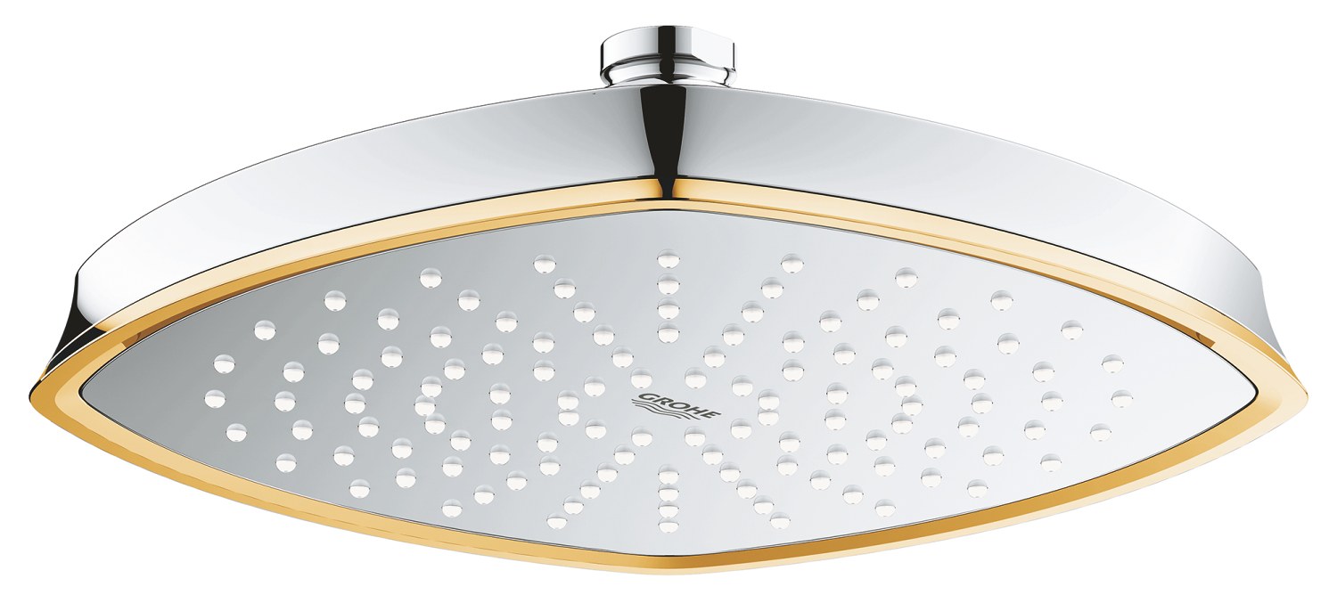 Верхний душ 221x221, хром/золото Grohe Grandera 27974IG0