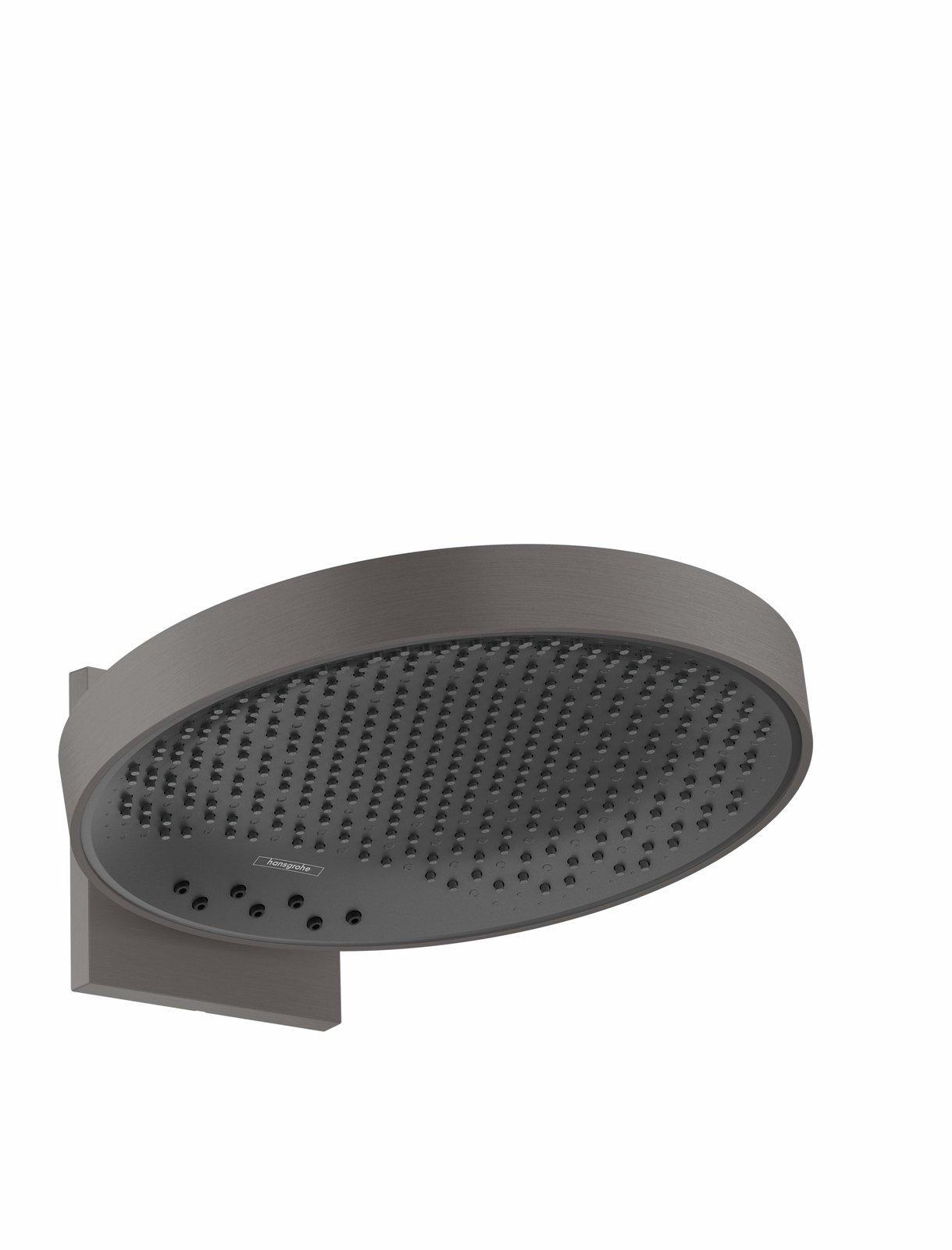 Верхний душ 360, с настенным креплением, шлифованный черный хром Hansgrohe Rainfinity 3jet 26234340