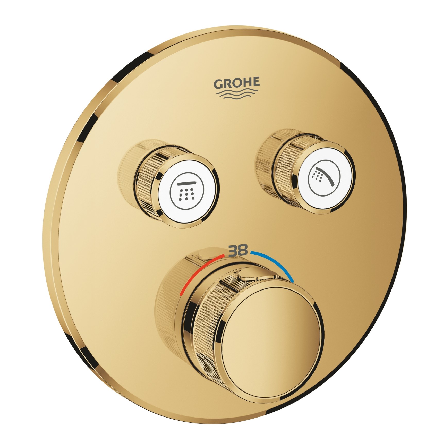 Внешняя часть смесителя GROHE Grohtherm SmartControl, на 2 выхода, холодный рассвет 29119GL0