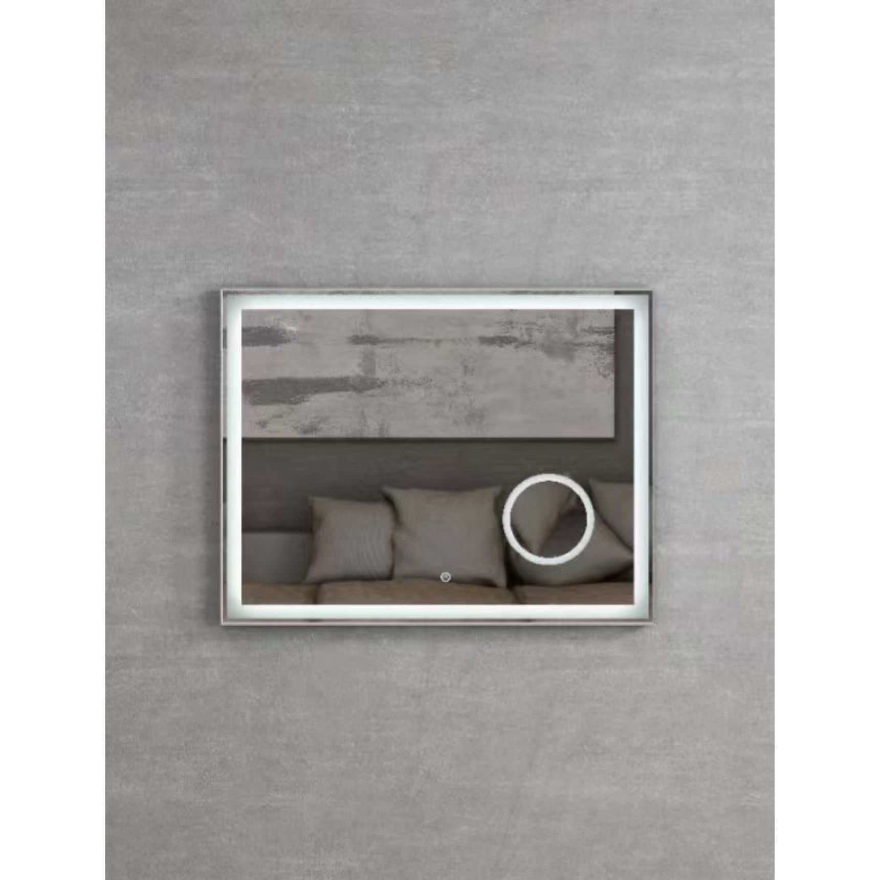 Зеркало Minotti Aurora 900 700 с подсветкой и увеличительным стеклом