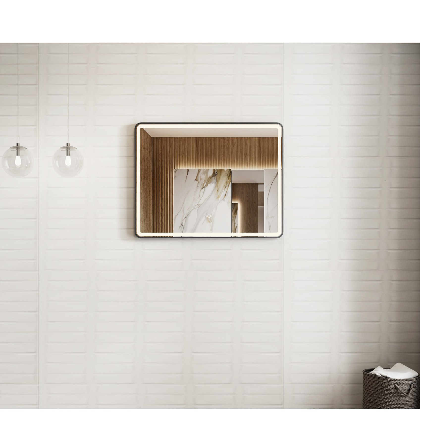 Зеркало Minotti Ilana Black 700 900