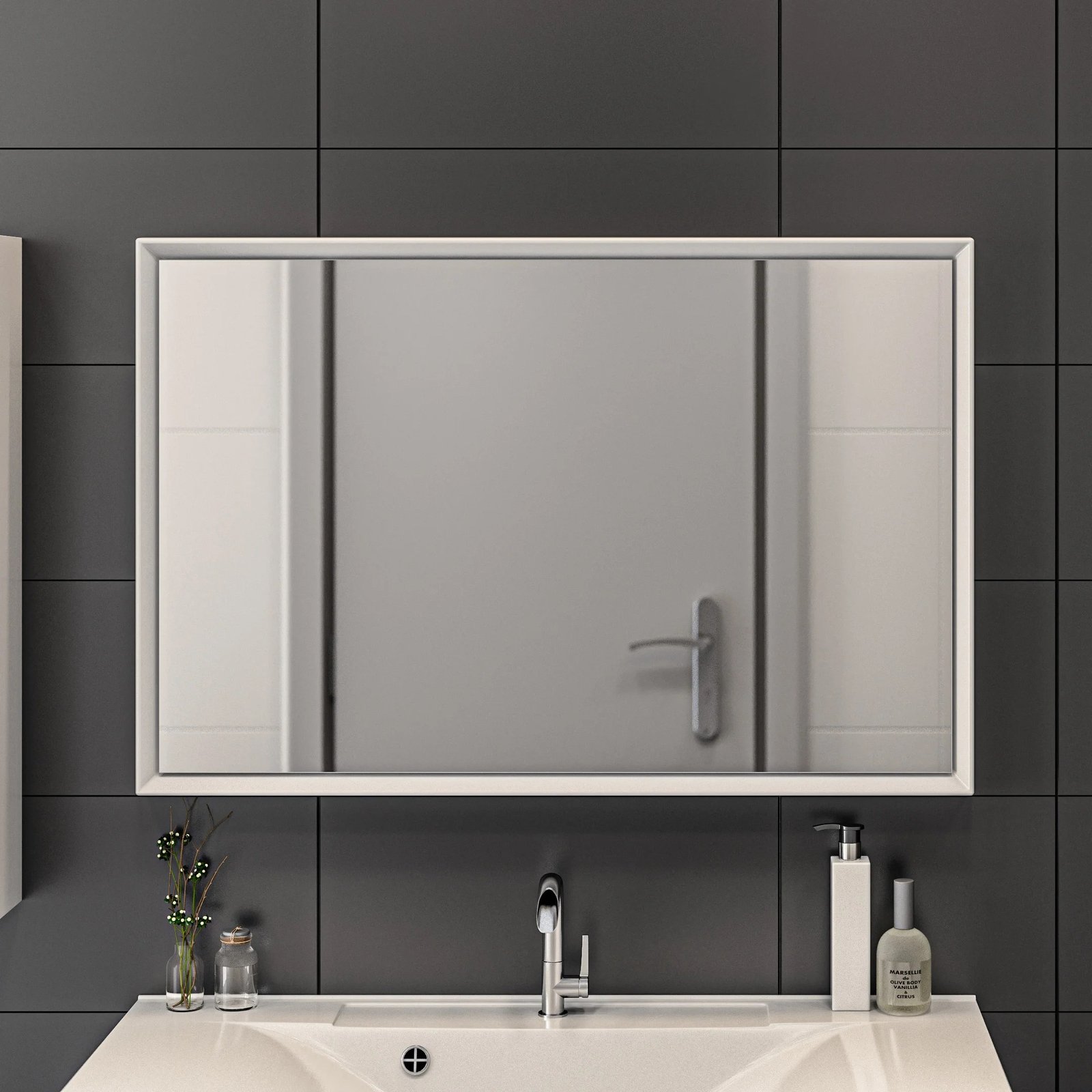Зеркало Romb 90 White 1 Марка