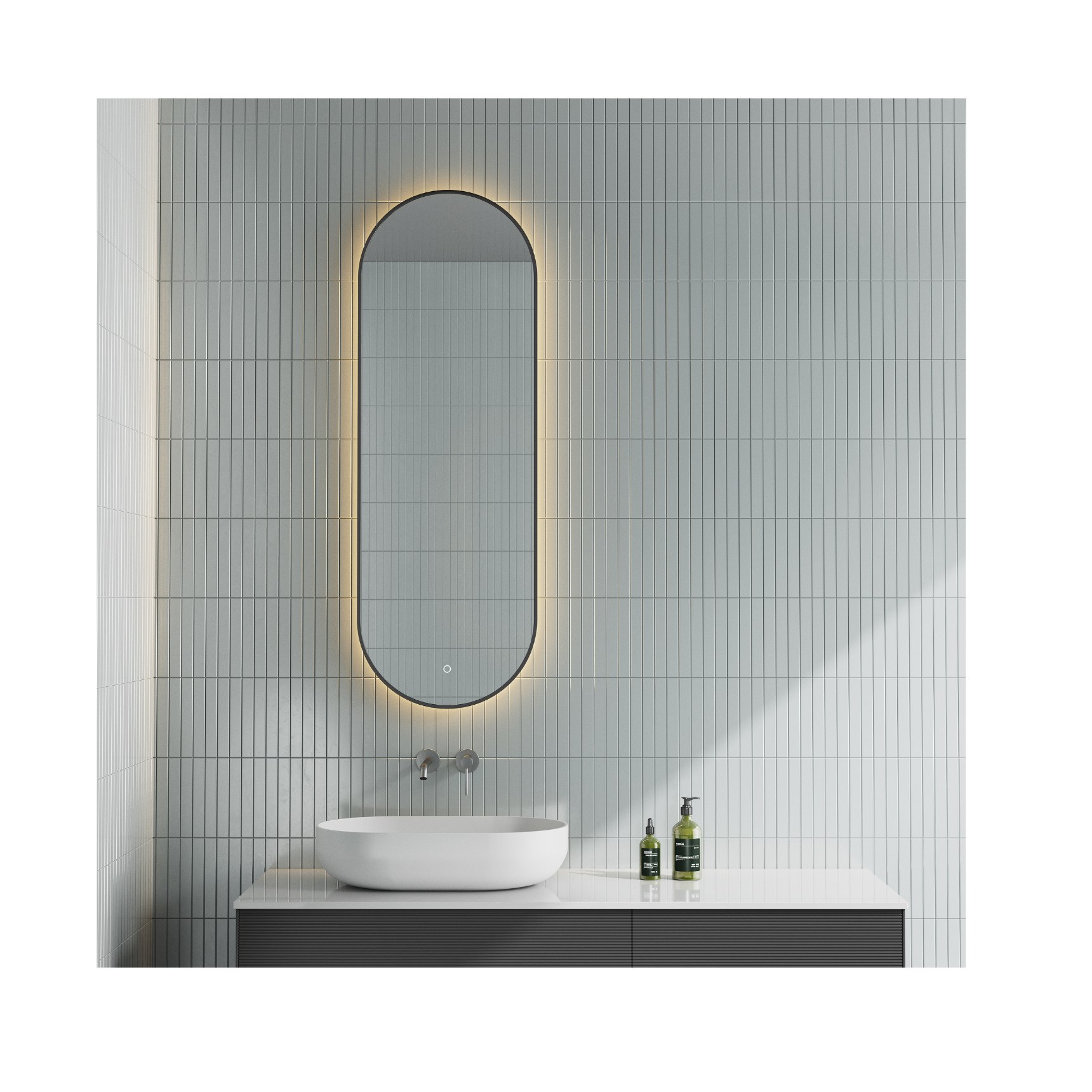 Зеркало с подсветкой Minotti Toscano Black